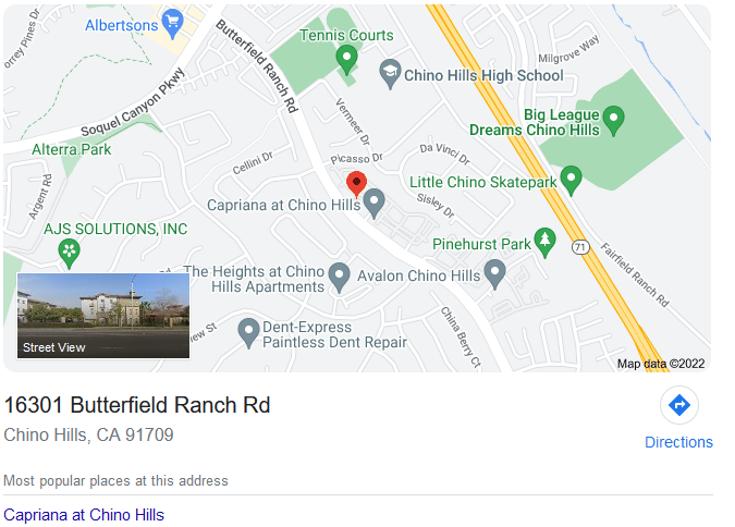 Map of Butterfield Ranch